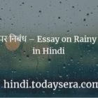 ्षा ऋतु पर निबंध – Essay on Rainy Season in Hindi